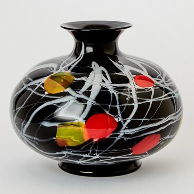 Lot 296 - Gianni Versace and Archimede Seguso Murano Blown Glass Footed Vase