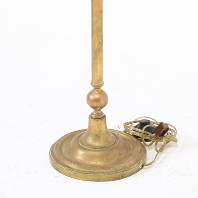 Lot 247 - Pair of Adjustable Brass Floor Lamps