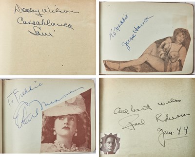 Lot 126 - Three autograph albums loaded with signatures of stars of the 1940s