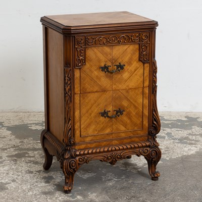 Lot 295 - Satinwood Carved Nightstand