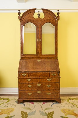 Lot George I Walnut Bureau Cabinet, in the manner of James Moore