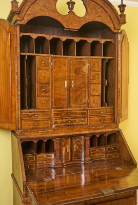 Lot George I Walnut Bureau Cabinet, in the manner of James Moore