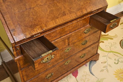 Lot George I Walnut Bureau Cabinet, in the manner of James Moore