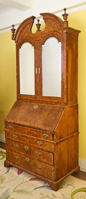 Lot George I Walnut Bureau Cabinet, in the manner of James Moore