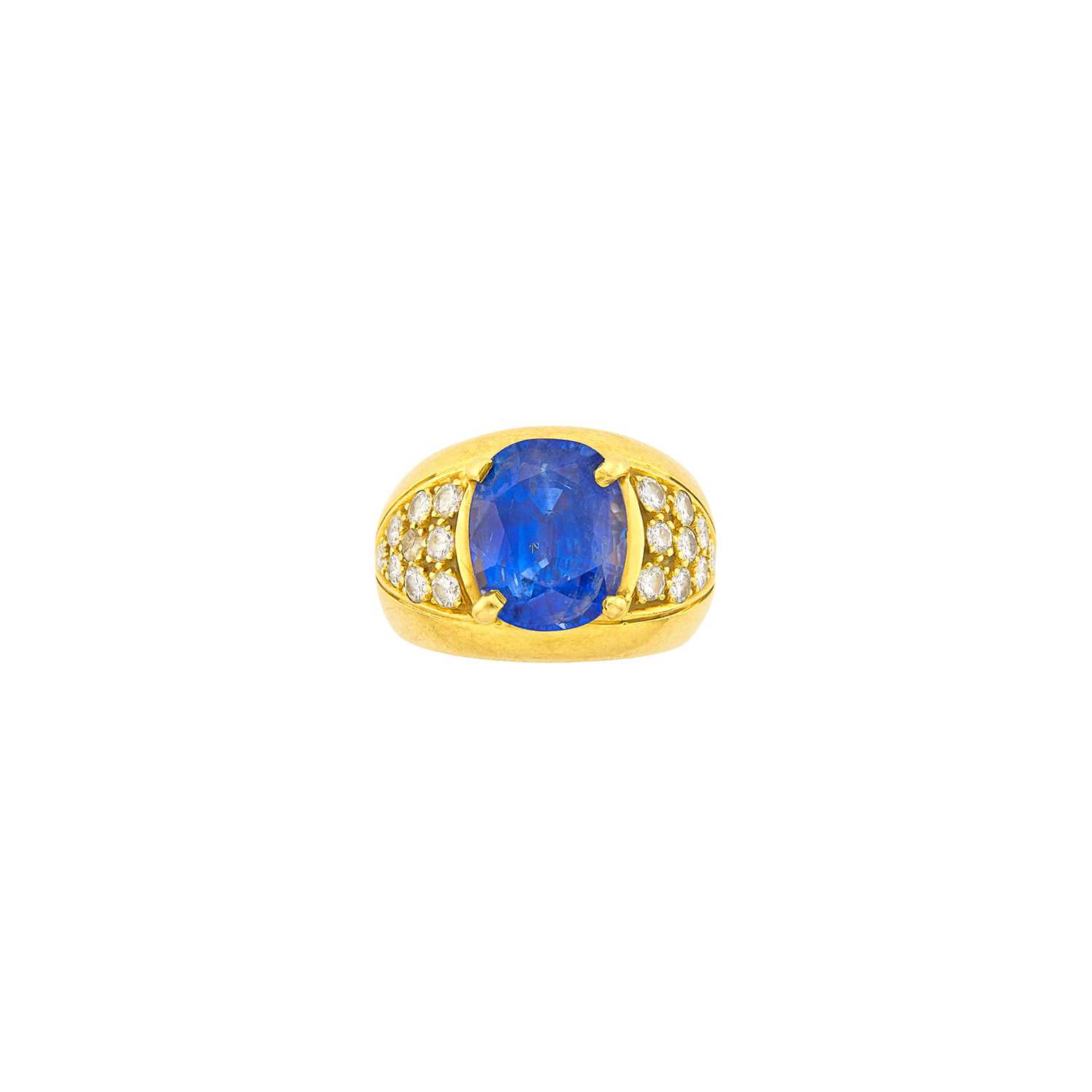 Lot 57 - Gold, Sapphire and Diamond Ring