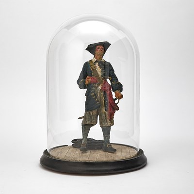 Lot 195 - Polychrome Wax Screen or Theatrical Figure of a Pirate