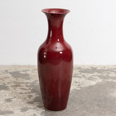 Lot 316 - Sang de Boeuf Ceramic Floor Vase