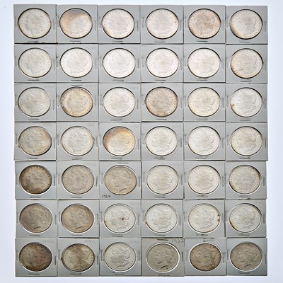 Lot 49 - United States - Group About Uncirculated & Brilliant Uncirculated Morgan & Peace Dollars