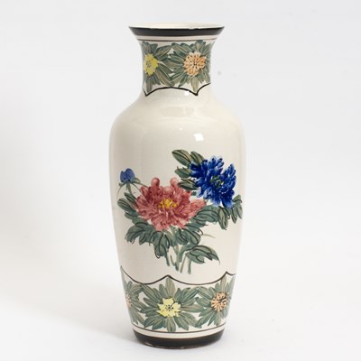 Lot 333 - Hand Painted Glazed Ceramic Vase