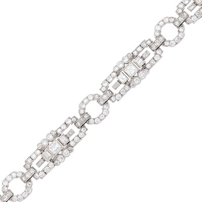 Lot 272 - Platinum and Diamond Bracelet
