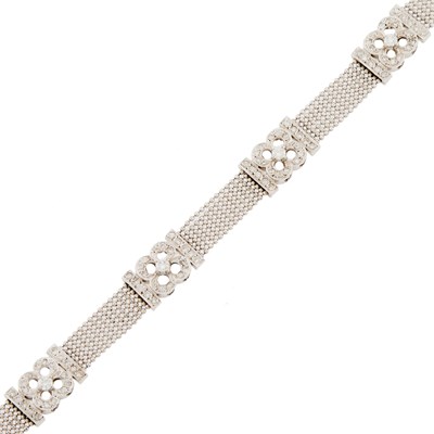 Lot 2169 - White Gold and Diamond Bracelet