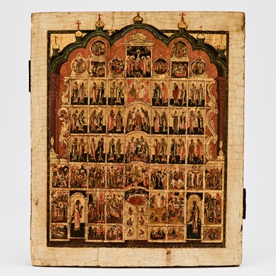 Lot 257 - Russian Icon of an Iconostasis