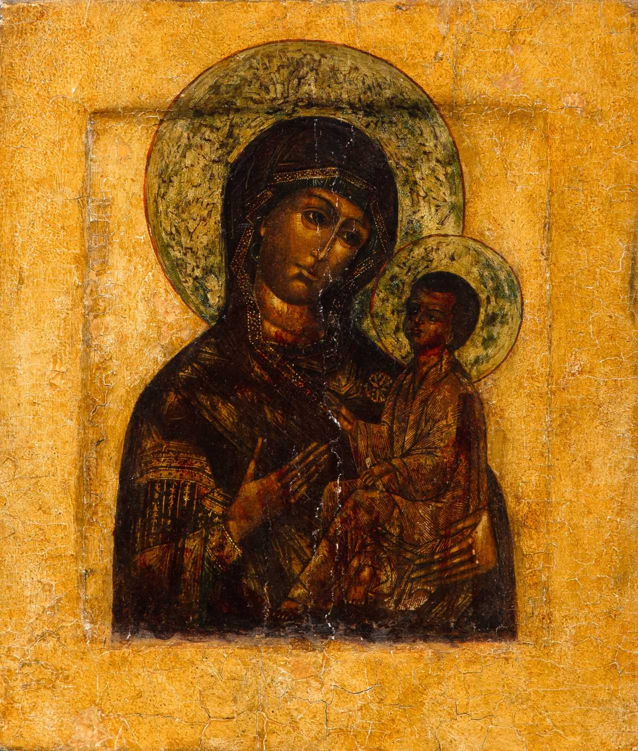 Lot 1001 - Russian Icon of the Tikhvin Mother of God