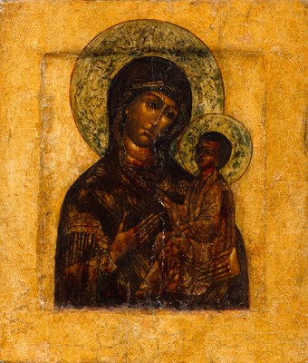 Lot 1001 - Russian Icon of the Tikhvin Mother of God