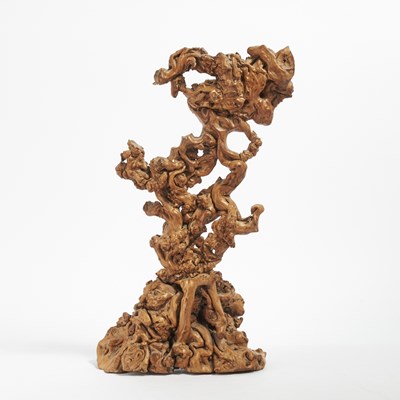 Lot 45 - A Chinese Carved Rootwood Sculpture