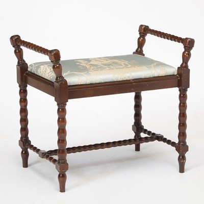 Lot 566 - Regency Style Mahogany Bobbin-Turned Bench