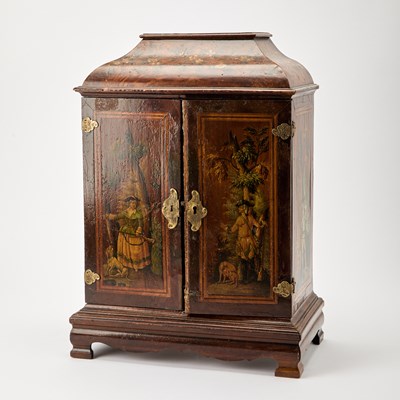 Lot 165 - North European Painted Maple Table Cabinet