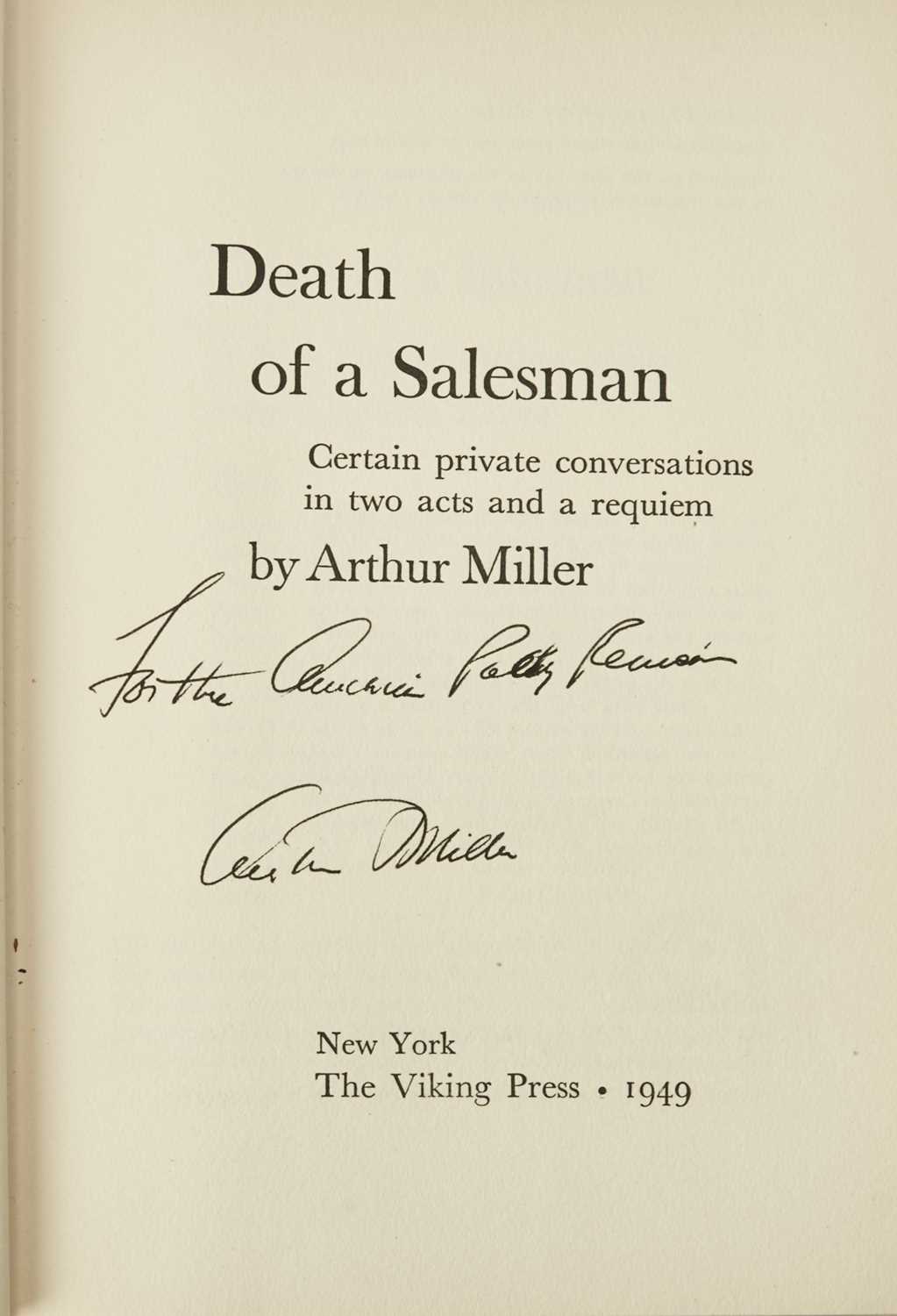 Lot 56 - A signed first printing of Death of a Salesman