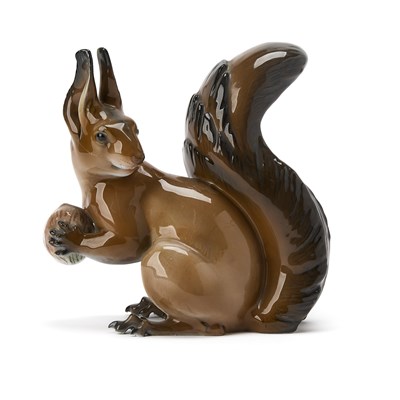 Lot 589 - German Porcelain Squirrel Figure