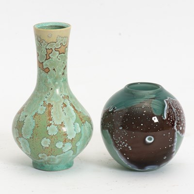 Lot 381 - Two Crystalline Glazed Ceramic Vases