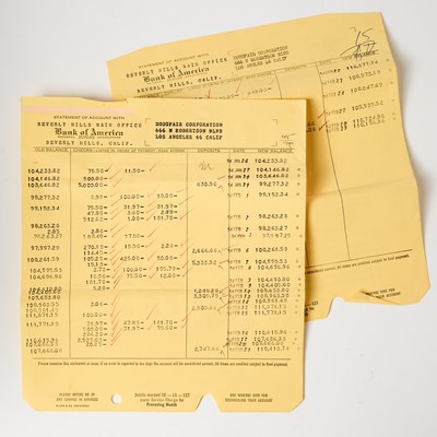 Lot A group of checks signed by Douglas Fairbanks, Sr.