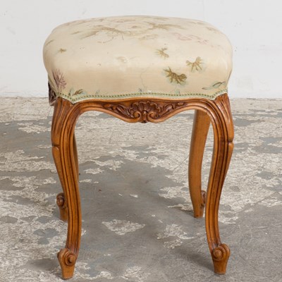 Lot 126 - Louis XV Style Upholstered Stool