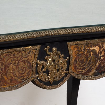 Lot 90 - Louis XV Style Boulle Marquetry Inlaid Writing Table