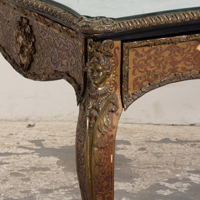 Lot 90 - Louis XV Style Boulle Marquetry Inlaid Writing Table