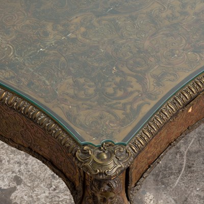 Lot 90 - Louis XV Style Boulle Marquetry Inlaid Writing Table