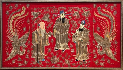 Lot 1071 - Chinese Silk Embroidery Panel