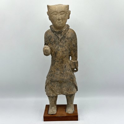 Lot 1080 - Chinese Pottery Figure of an Attendant