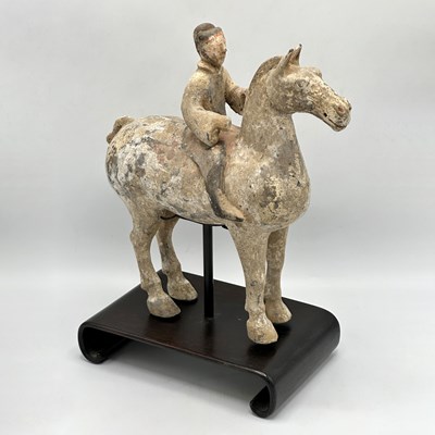 Lot 1083 - Chinese Pottery Figure of an Equestrian