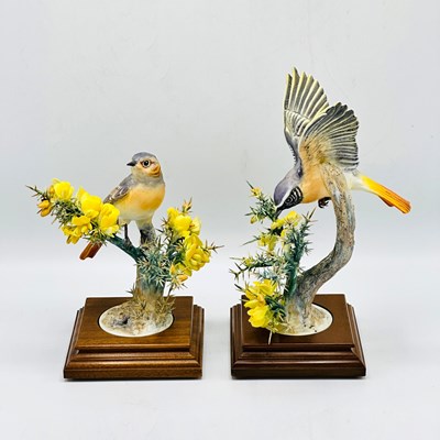 Lot 1159 - Pair of Royal Worcester Porcelain Redstarts