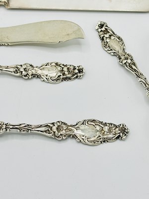 Lot 1238 - Whiting Mfg. Co. "Lily" Pattern Sterling Silver Flatware Service