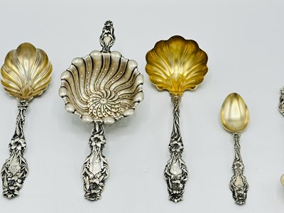 Lot 1238 - Whiting Mfg. Co. "Lily" Pattern Sterling Silver Flatware Service