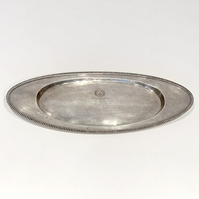 Lot 1236 - American Sterling Silver "The Myopia" Horse Race Trophy Tray