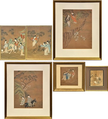 Lot 1068 - Six Chinese Paintings