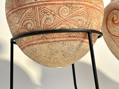 Lot 1087 - Five Thai Ban Chiang Bichrome Pottery Vessels