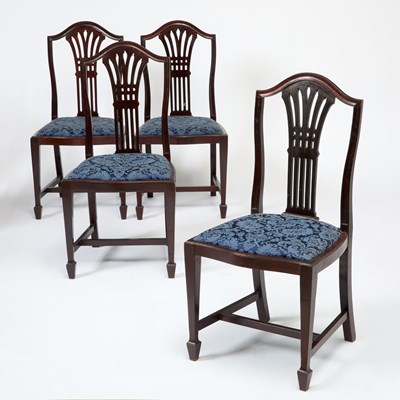 Lot 538 - Set of Four George III Style Mahogany Side Chairs