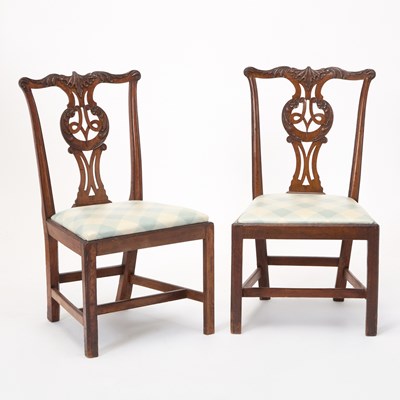 Lot 514 - Pair of George III Style Mahogany Side Chairs