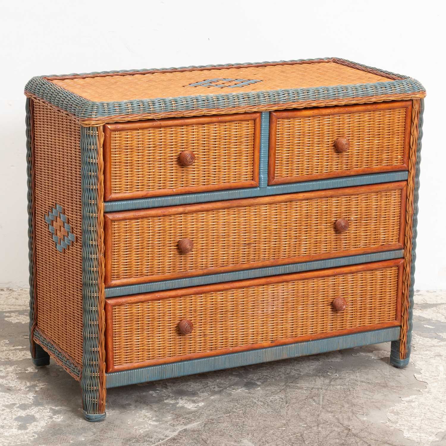 Lot 11 - Wicker Chest of Drawers