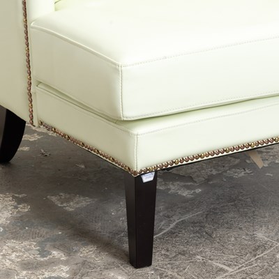 Lot 22 - Eggshell Leather Upholstered Chair
