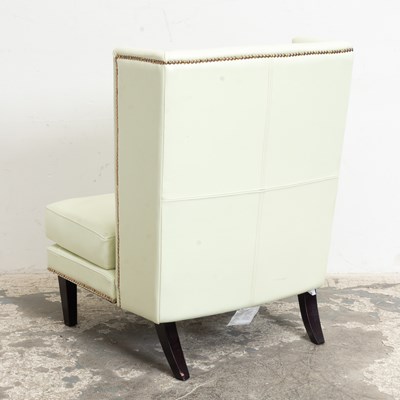 Lot 22 - Eggshell Leather Upholstered Chair