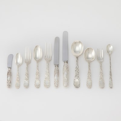 Lot 212 - Tiffany & Co. Sterling Silver "Chrysanthemum" Pattern Part Flatware Service