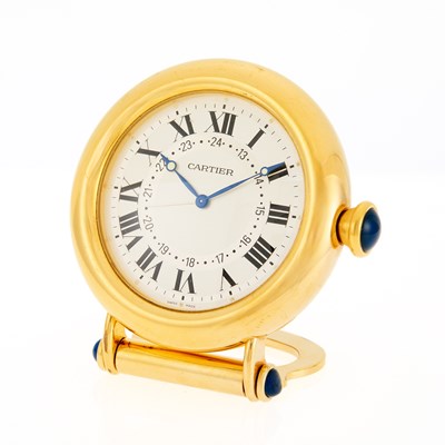 Lot 1234 - Cartier Gilt-Metal Desk Clock