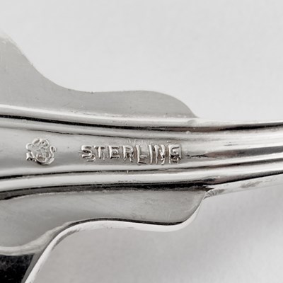 Lot 153 - Frank Smith Sterling Silver "Fiddle Thread" Pattern Flatware Service