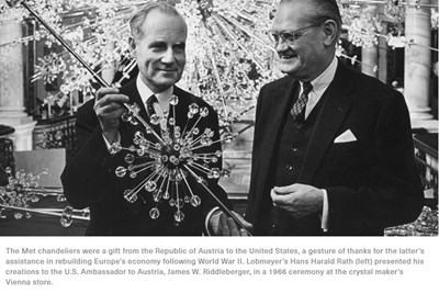 Lot 66 - An Original Crystal "Sputnik" from the 1966 Met Opera Chandelier