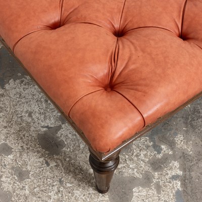Lot 53 - Leather Upholstered Tufted Bench
