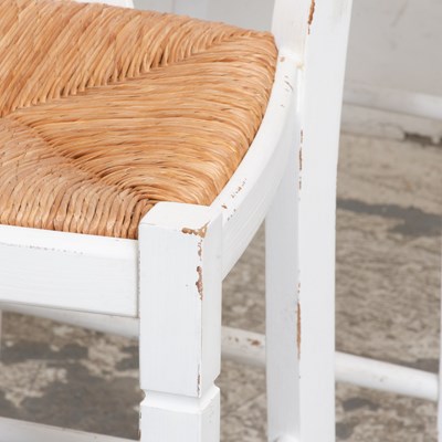 Lot 54 - Set of Seven White Painted Stools