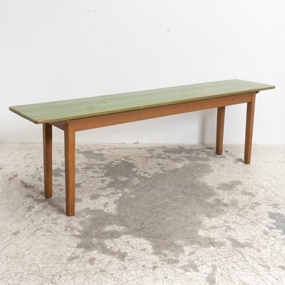 Lot 58 - Green Painted Rustic Pine Console